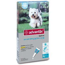ADVANTIX PESTICIDE FLEAS TICKS TRIPLE ACTION FOR DOGS KG. 4 - 10