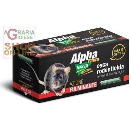 ALPHAMAYER PASTA BAIT RODENTICIDE READY TO USE FOR MICE OF SMALL SIZE GR. 10 PCS. 2