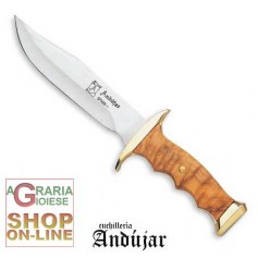 ANDUJAR BOWIE STAINLESS STEEL BLADE CM. 17 HANDLE IN OLIVE CS A0632