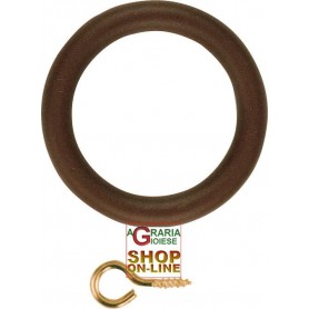 RINGS of PLASTIC WITH a HOLE D. 46 X 66 WALNUT (conf. 10 pcs)