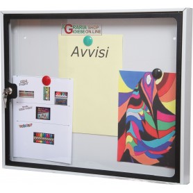 NOTICE BOARD IN METAL SHEET PAINTED MAGNETIC BOTTOM CM. 58x6X48h.