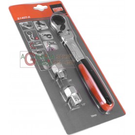 BAHCO ART. S140T-R SOCKET WRENCHES WITH RATCHET PASSER-BY PCS. 3