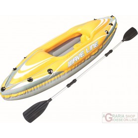 BESTWAY CANOA PROFESSIONALE KAYAK WAVE LINE CM 292X107 MAX 100 KG. MOD. 65019