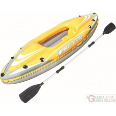BESTWAY CANOA PROFESSIONALE KAYAK WAVE LINE CM 292X107 MAX 100 KG. MOD. 65019