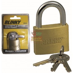 BLINKY LUCCHETTO IN OTTONE EXTRA PESANTE MM. 30