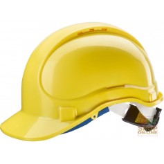 ELMETTO PROTETTIVO IN ABS CON SOTTOGOLA E FASCIA ANTISUDORE CRICCHETTO EN 397 COLORE GIALLO
