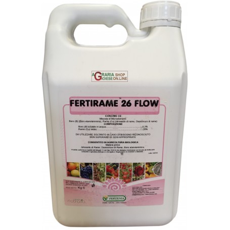 FERTENIA FERTIRAME FLOW CONCIME FOGLIARE CON RAME MANGANESE E ZINCO KG. 6