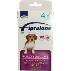 Fipralone antiparassitario pulci e zecche spot-on cane 10 - 20 kg pipette 4