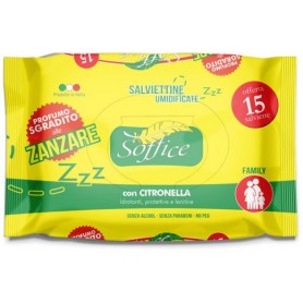 Soffice Salviettine Imbevute Antizanzare con Citronella pz. 15
