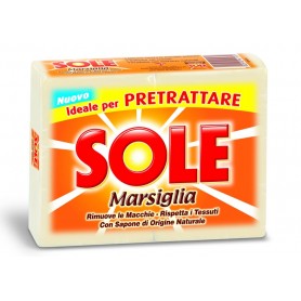 SOLE SAPONE BUCATO PEZZI MARSIGLIA BIANCO 2 PEZZI gr. 500