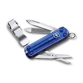 Victorinox coltello tagliaughie NailClip 580 con guancette blu transparenti 0.6463.T2