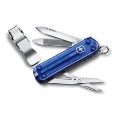 Victorinox coltello tagliaughie NailClip 580 con guancette blu transparenti 0.6463.T2