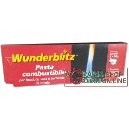 WUNDERBLITZ SET 3 RICARICHE PASTA COMBUSTIBILE GR. 80
