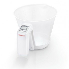 Leifheit Bilancia da cucina digitale con recipiente graduato trasparente massima precisione portata fino a 3 kg.