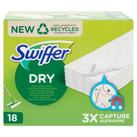 Swiffer Dry Panni Cattura Polvere per Scopa Swiffer - Ricarica 18 Panni